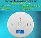 Alarma combinada HomeGuard de monóxido de carbono y humo con pantalla digital de CO