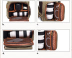 Sac à dos photo Rivelo Voyager en toile cirée, sac DSLR avec sangle pour trépied