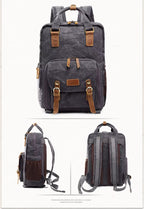 Sac à dos photo Rivelo Voyager en toile cirée, sac DSLR avec sangle pour trépied