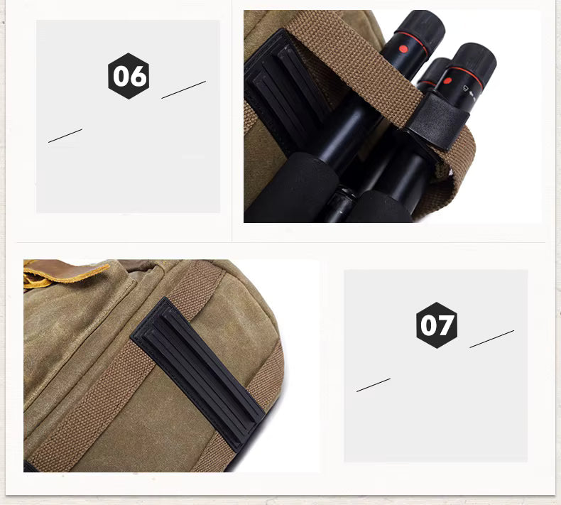 NovaVoyage DSLR Camera Backpack In Waterproof Waxed Canvas