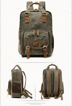Sac à dos photo Rivelo Voyager en toile cirée, sac DSLR avec sangle pour trépied