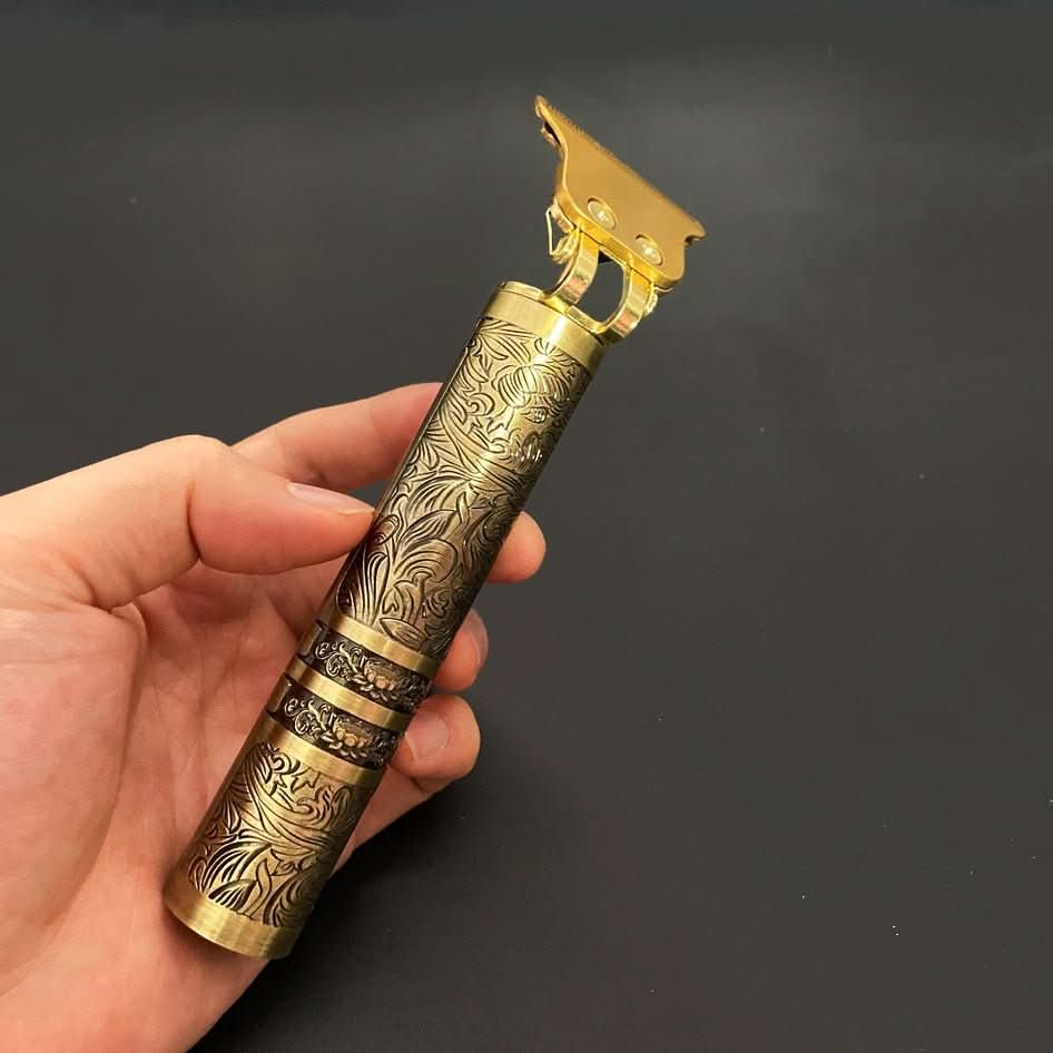 Rasoio vintage per barba con batteria e taglio di precisione per barba e capelli - Fioriscas