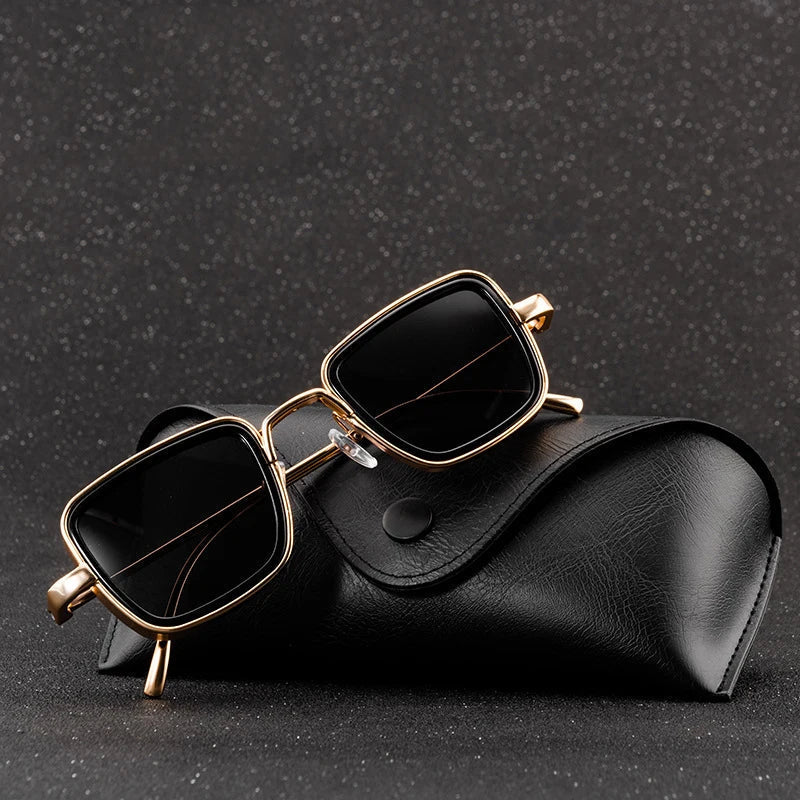 Velorum Vintage Steampunk-Style Sunglasses, Polarized Metal Frame