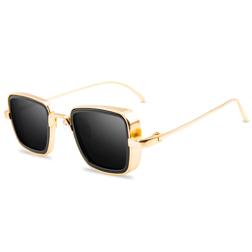 Velorum Vintage Steampunk-Style Sunglasses, Polarized Metal Frame