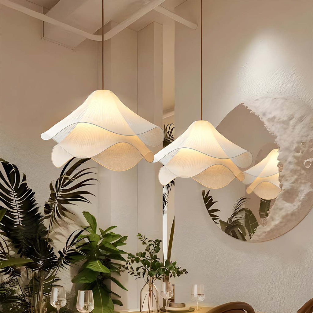 HaloWeave Diffused Pendant Light In Durable Fabric For Soft Modern Ambiance