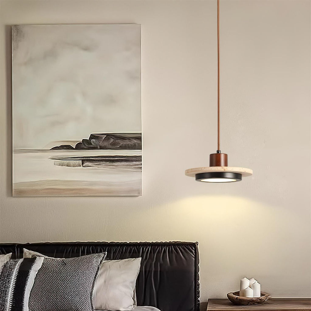 Solaro Travertine LED Pendant Light | Fioriscas