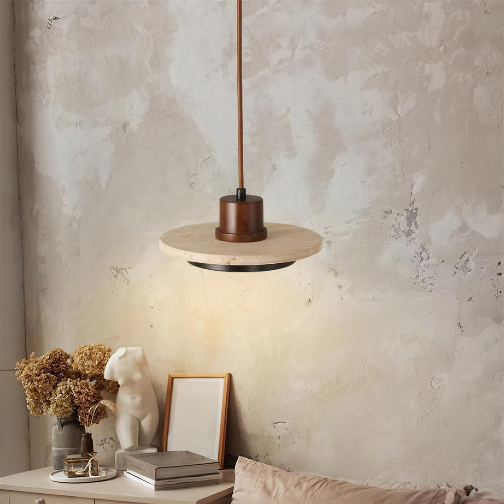 Solaro Travertine LED Pendant Light | Fioriscas