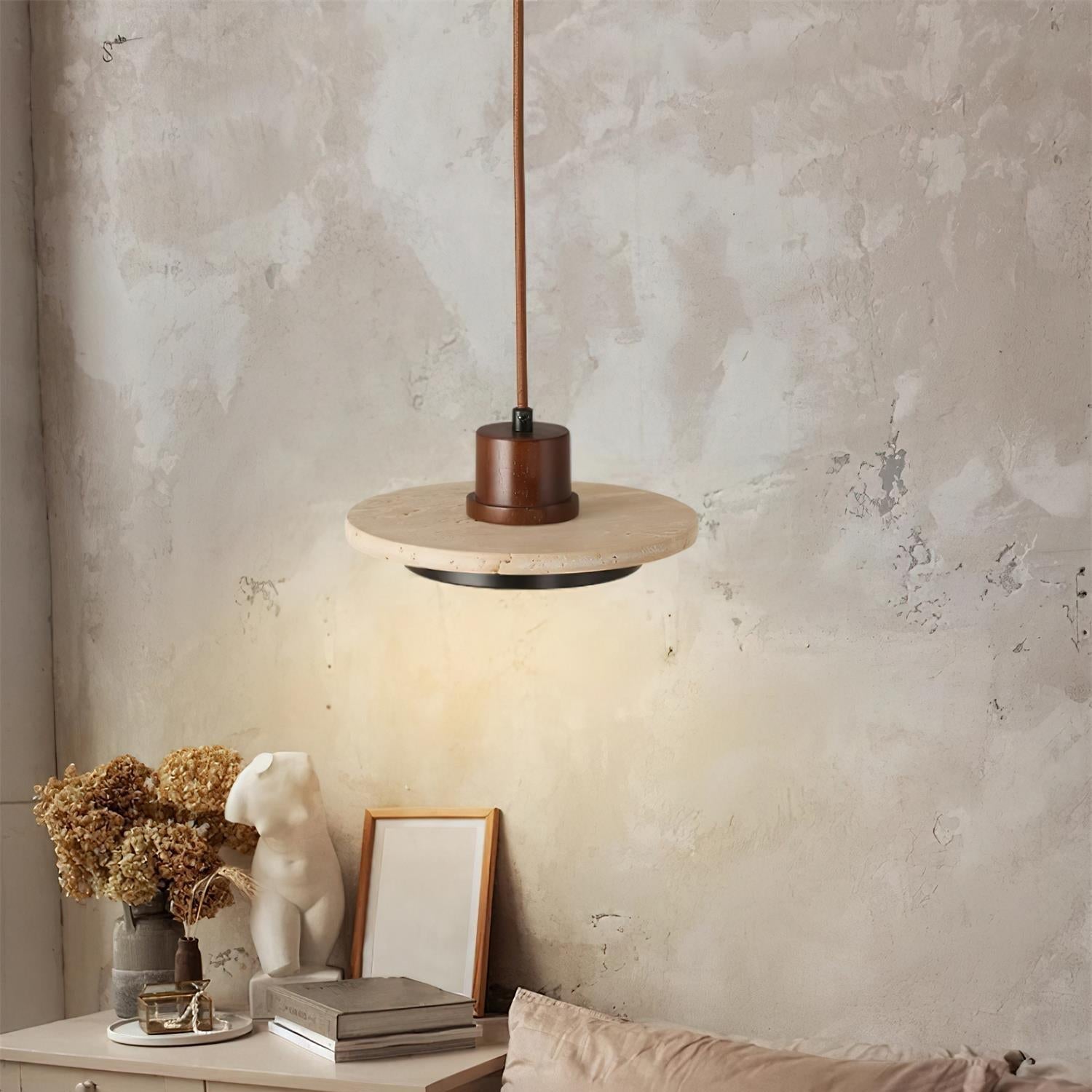 Solaro Travertine LED Pendant Light | Fioriscas