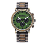 TimberLuxe Holzuhr für Herren mit Gravur, 3 ATM wasserdicht