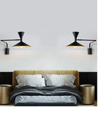NovaSwing Wall Lamp, Swing-Arm Reach, Plug-In With Frosted Shade