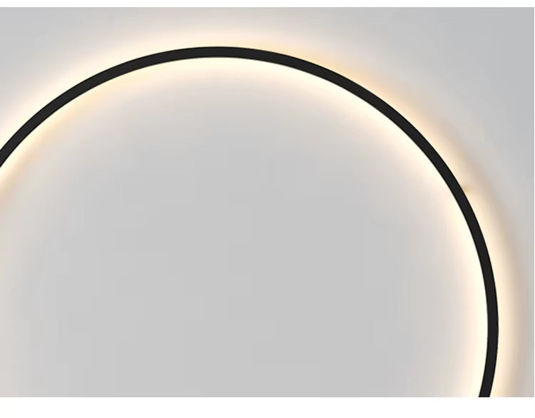 Luz de Parede Redonda LED, NovaHalo LumaNova, Design Minimalista Preto