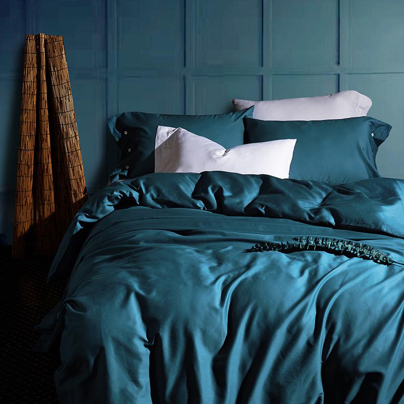 Parure de couette en coton égyptien, finition soyeuse Velora, 6 coloris