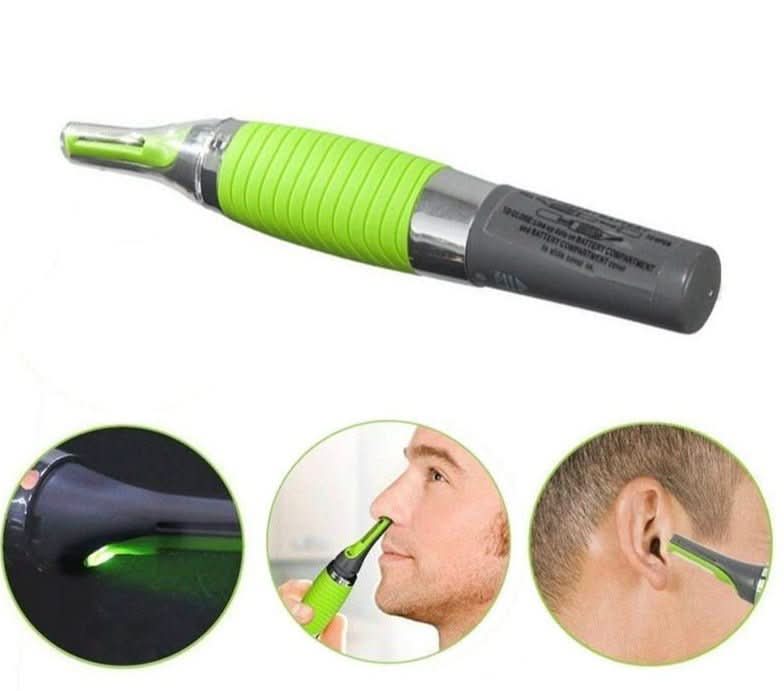 Trimmer preciso per naso e orecchie con luce LED per una rimozione delicata dei peli - Fioriscas
