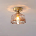 Ceiling Light Amber Swirl Glass | Fioriscas