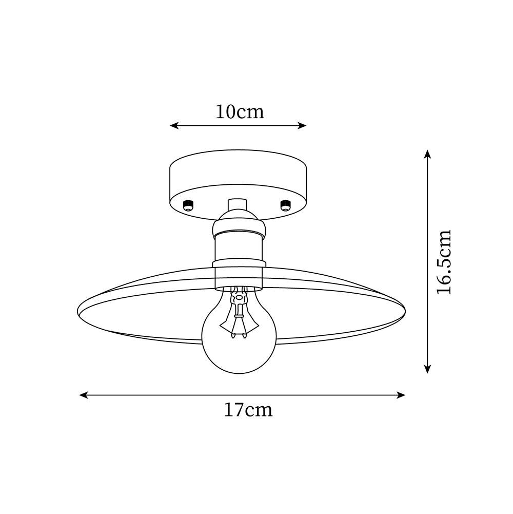 Ceiling Light Amber Swirl Glass | Fioriscas