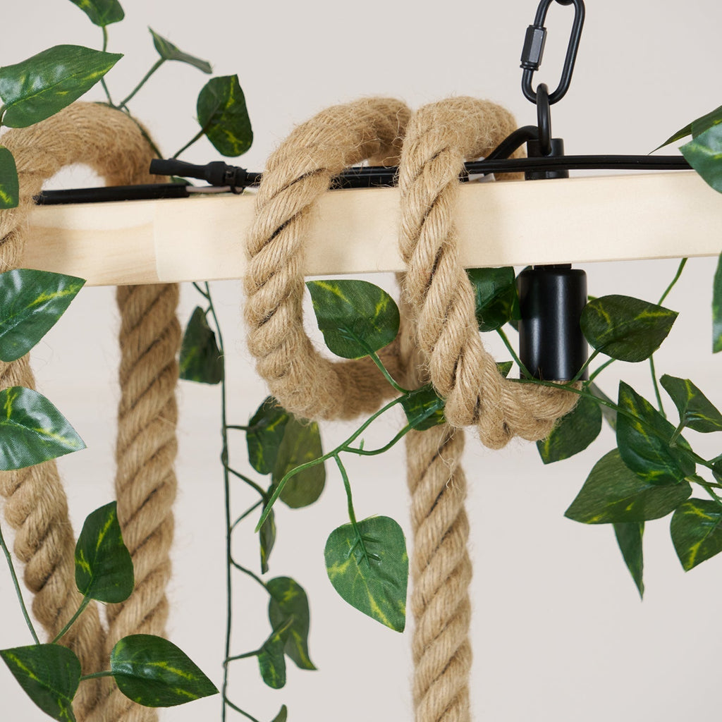 Quoro Hemp Rope Industrial Grenade Chandelier | Fioriscas