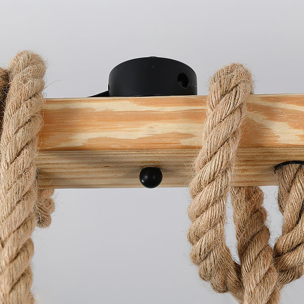 Quoro Hemp Rope Industrial Grenade Chandelier | Fioriscas