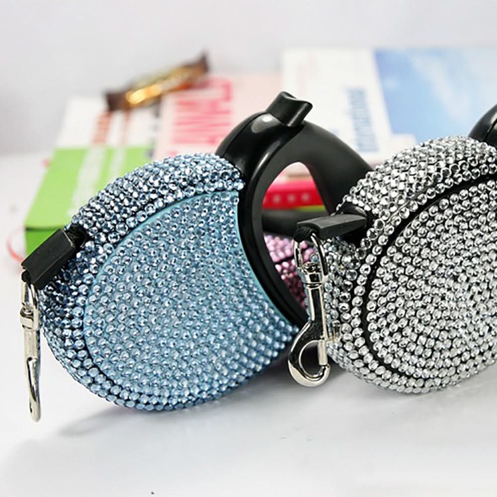 Luxury Retractable Leash with Rhinestones for Small Dogs & Cats - Fioriscas