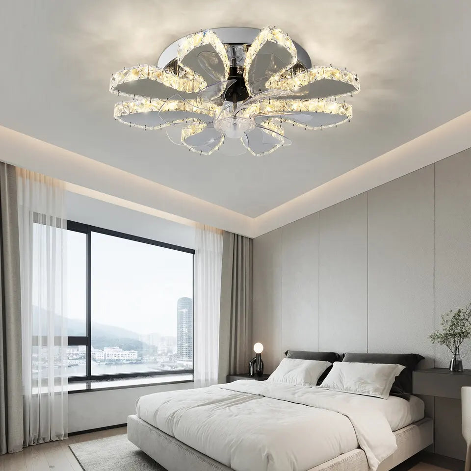 Ceiling Fan, Fold-Away Blades and Dimmable LED Light, Lunera Smart 6-Speed