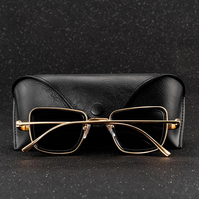 Velorum Vintage Steampunk-Style Sunglasses, Polarized Metal Frame