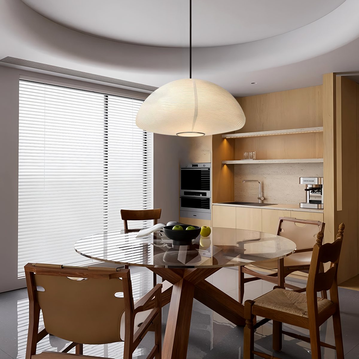 Washi Mulberry Paper Lantern Pendant Light For Bedroom