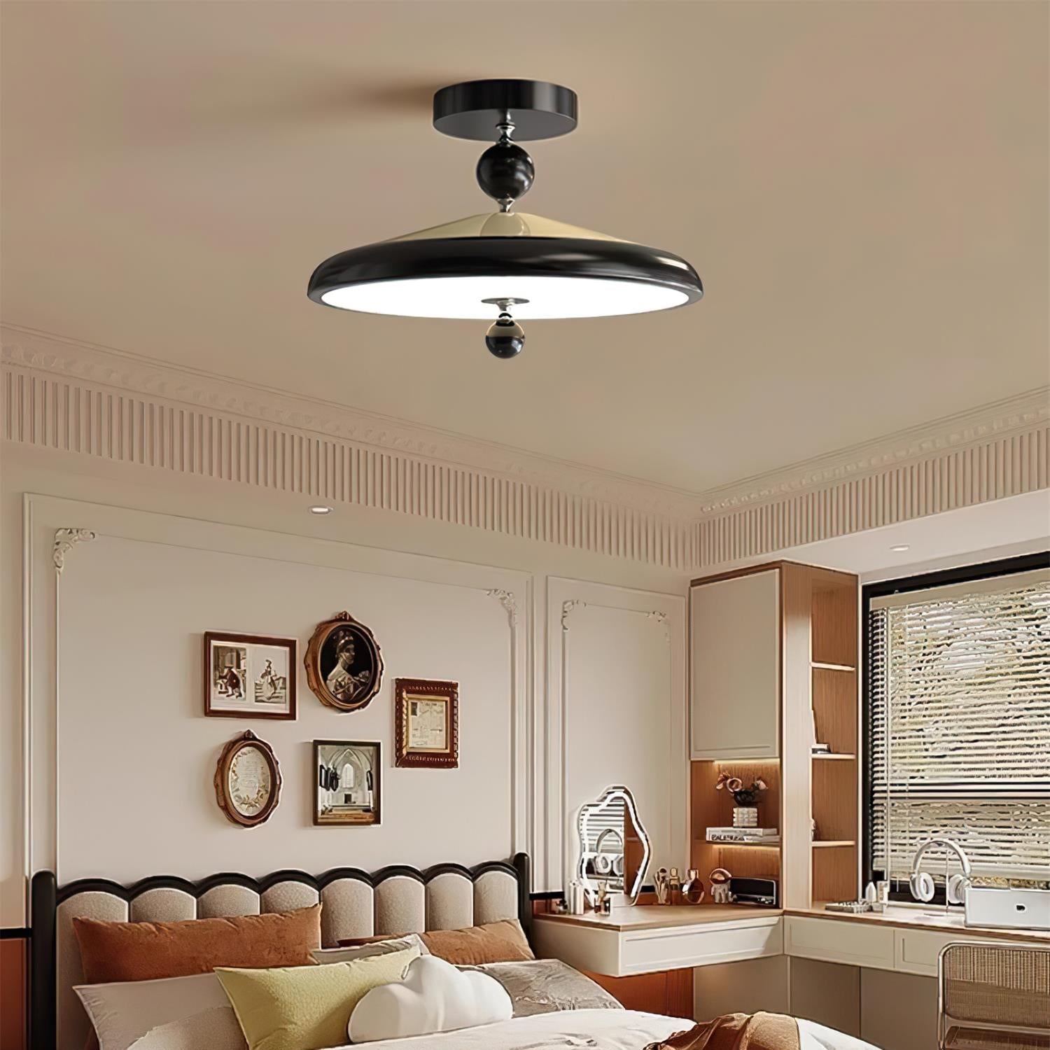 Belano Wooden Frame Round Ceiling Light | Fioriscas