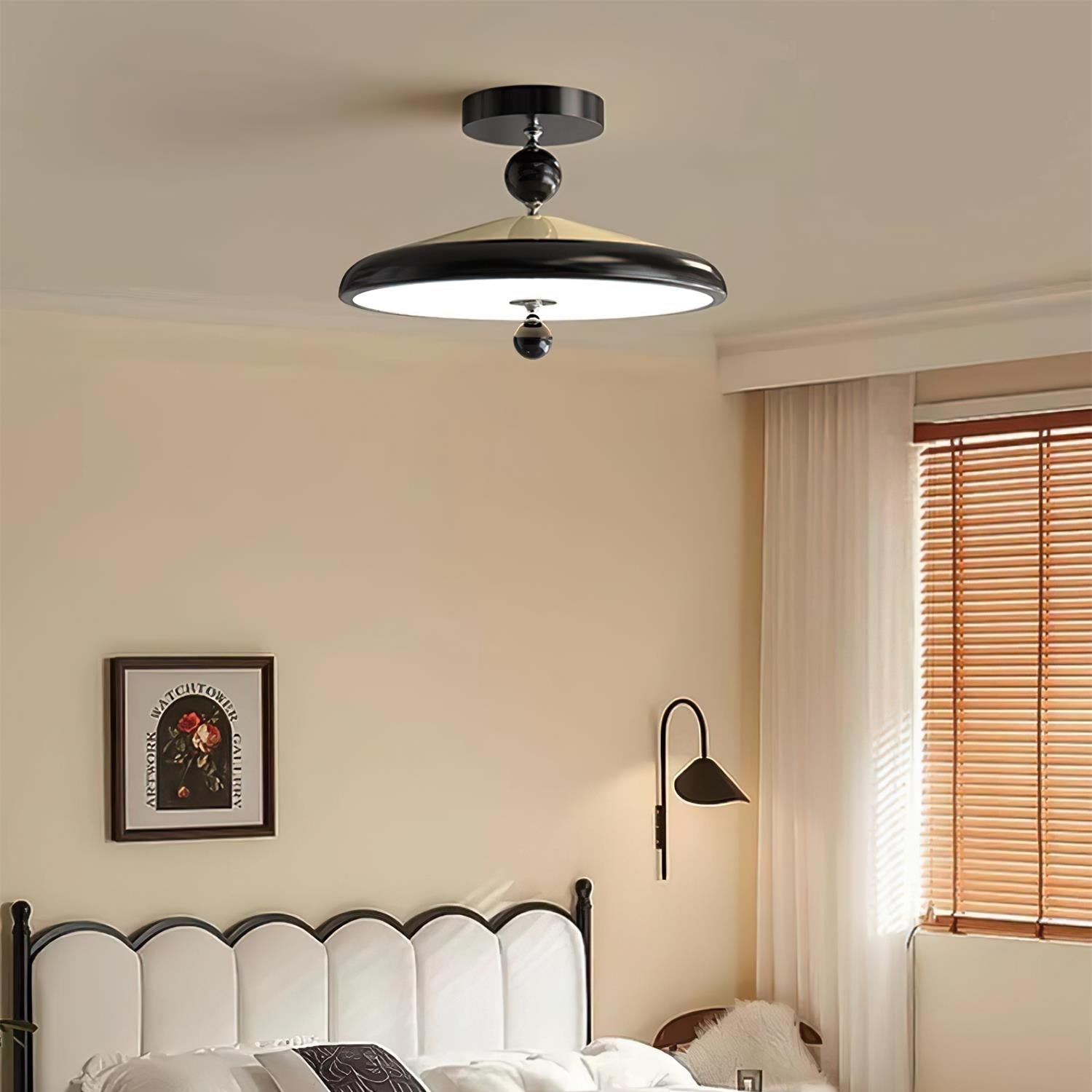 Belano Wooden Frame Round Ceiling Light | Fioriscas