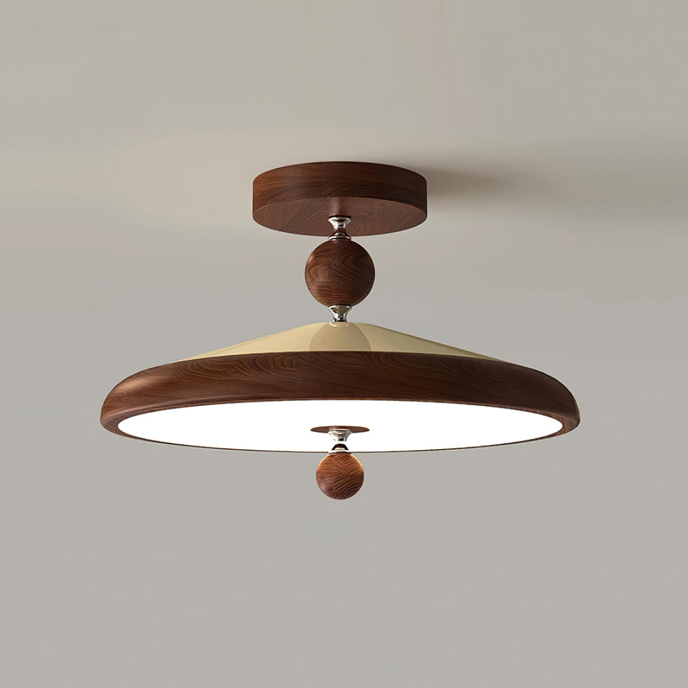 Belano Wooden Frame Round Ceiling Light | Fioriscas