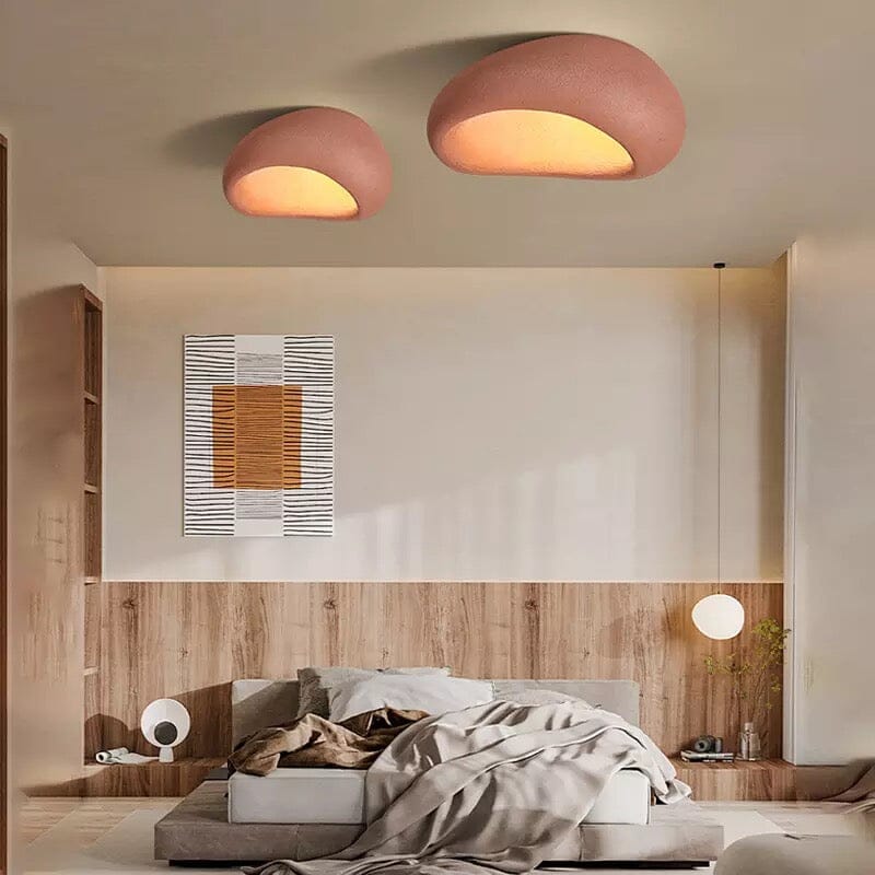 Wabi-sabi-loftlampe med håndlavet metaldesign, Kairoa