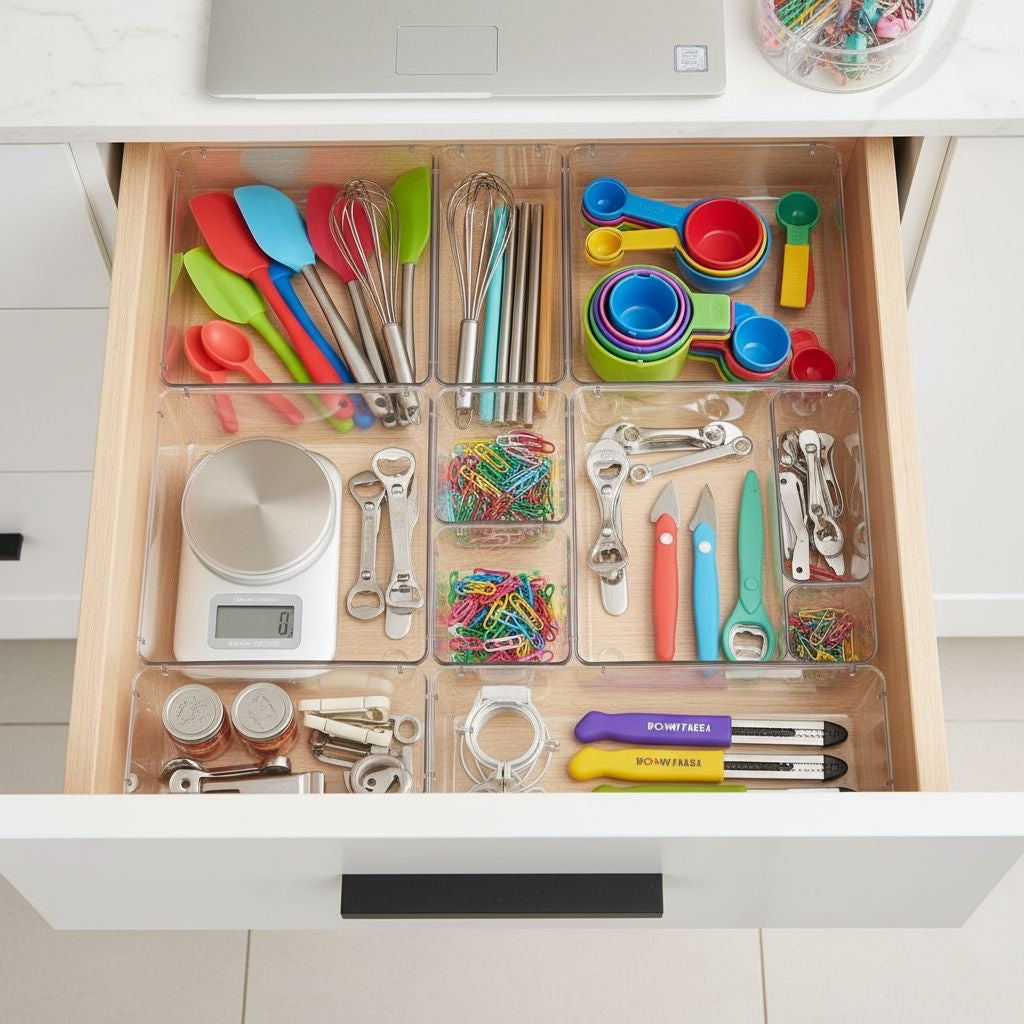 Organizador de despensa de cozinha (25 peças) - Fioriscas