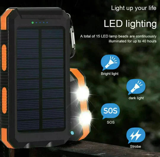 Voděodolná solární powerbanka LyraCharge, 30000mAh, s krytím IP67