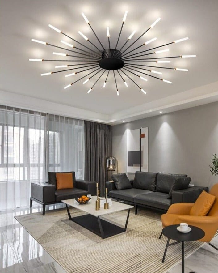 Stupňovitý LED lustr NovaLux, stmívatelné hlavy, černé nebo zlaté provedení