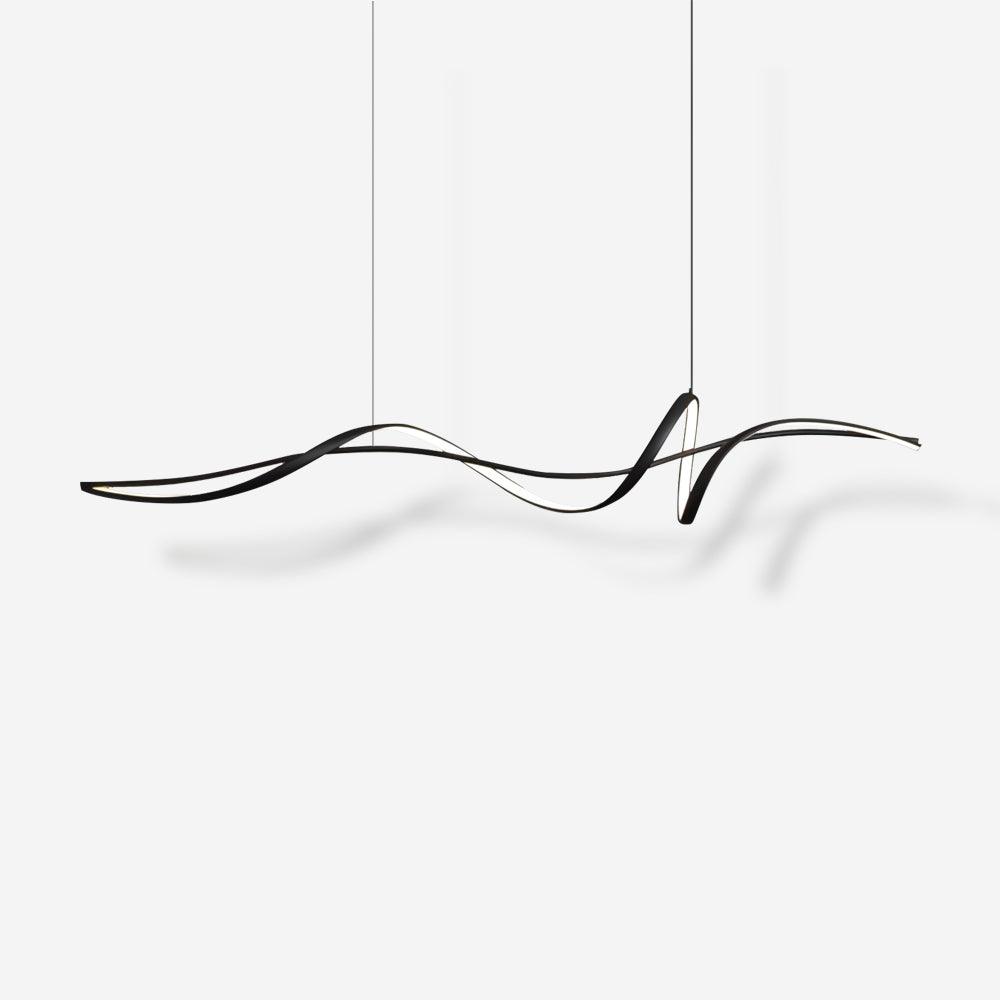 Aveline Modern Black LED Wave Pendant Light | Fioriscas