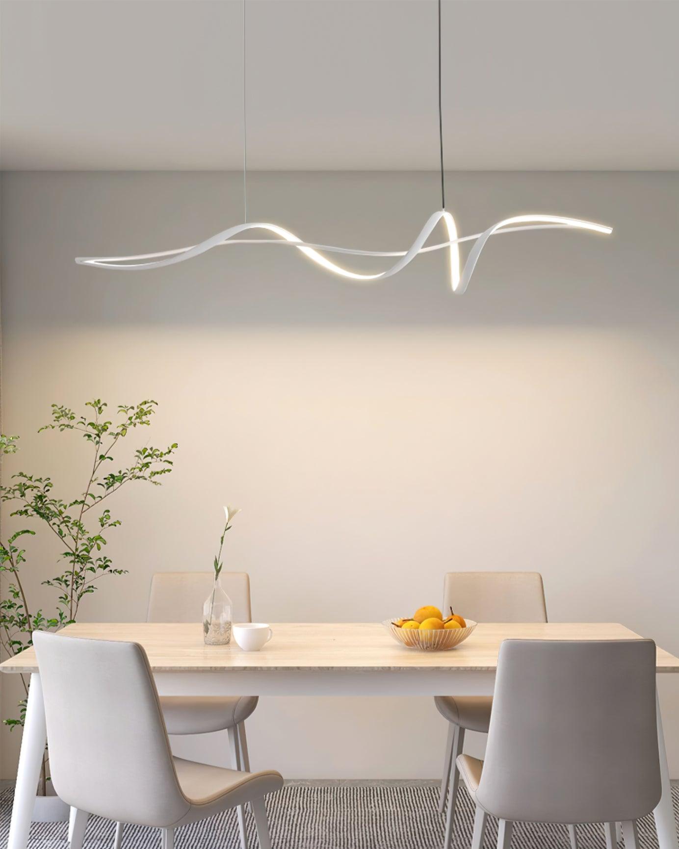 Aveline Modern Black LED Wave Pendant Light | Fioriscas