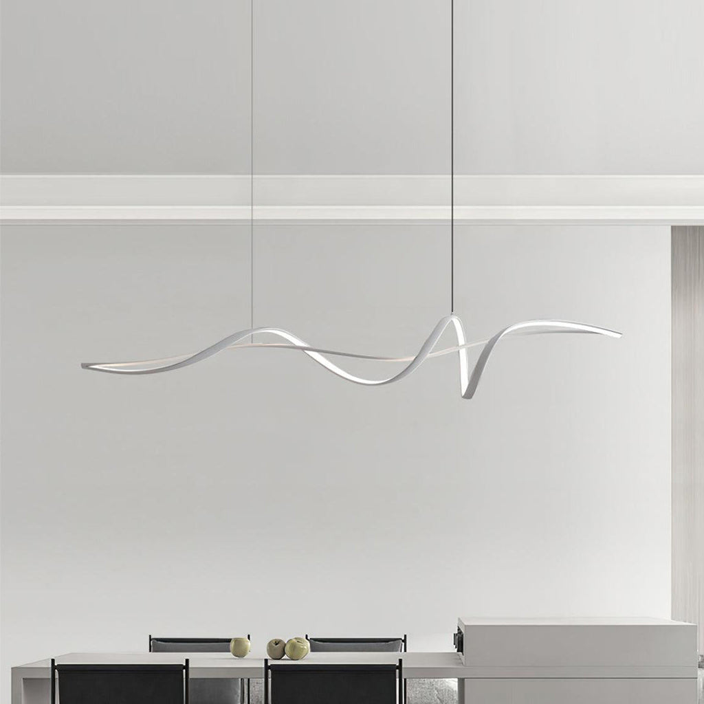 Aveline Modern Black LED Wave Pendant Light | Fioriscas