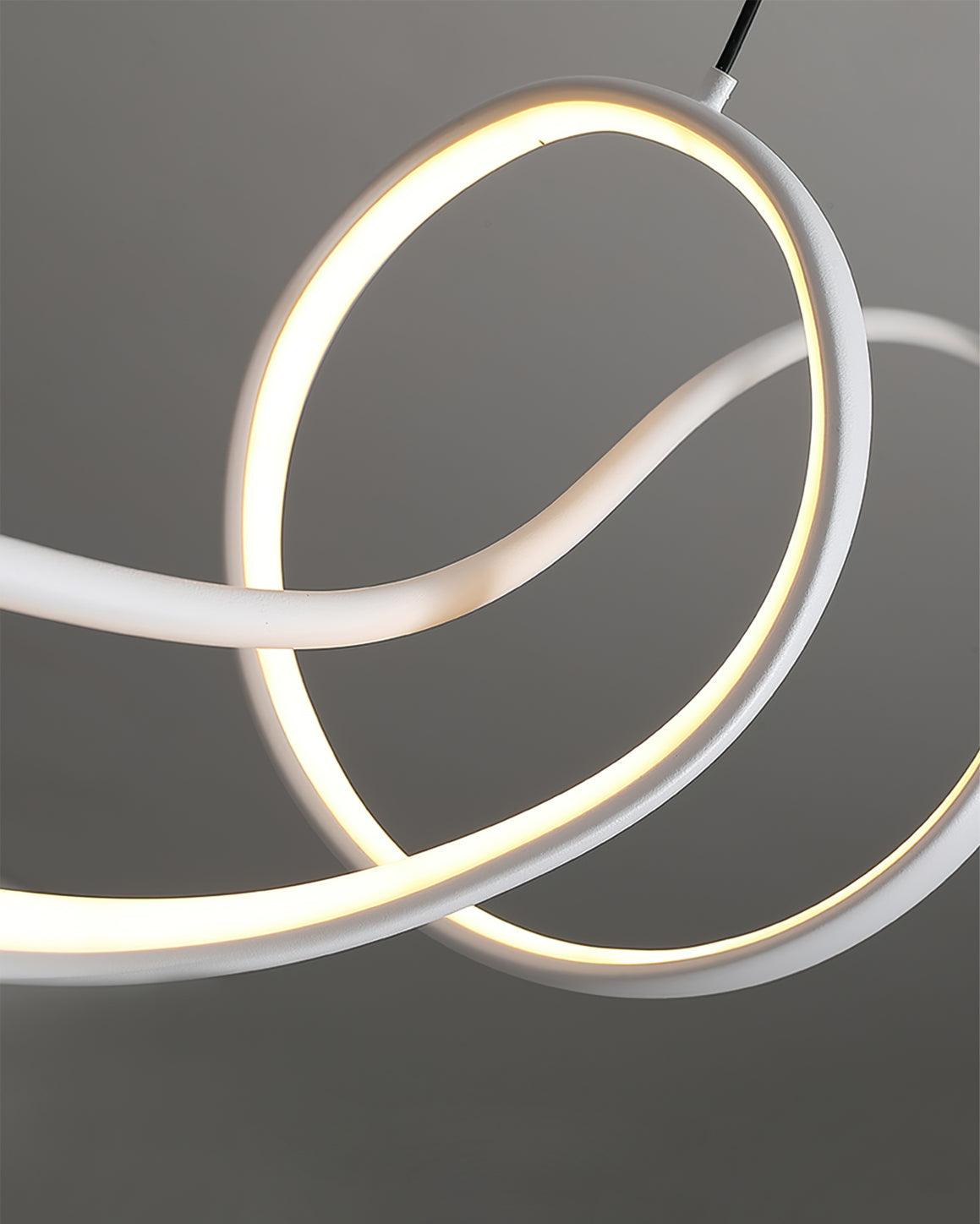 Aveline Modern Black LED Wave Pendant Light | Fioriscas