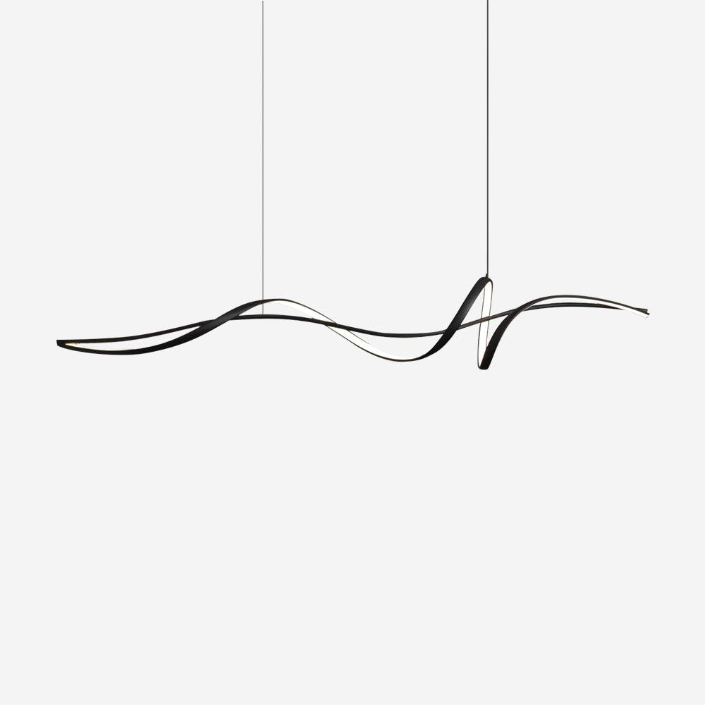 Aveline Modern Black LED Wave Pendant Light | Fioriscas
