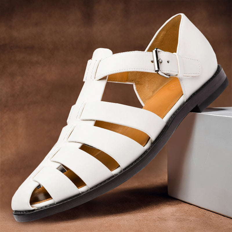 סנדלי קנריו לגברים, מבנה עור, חמישה צבעים, מידה אירופית 36-45