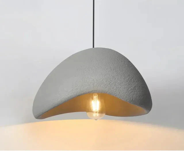 Cavelle geometrisk pendellampe med cement-look finish, 5 størrelser