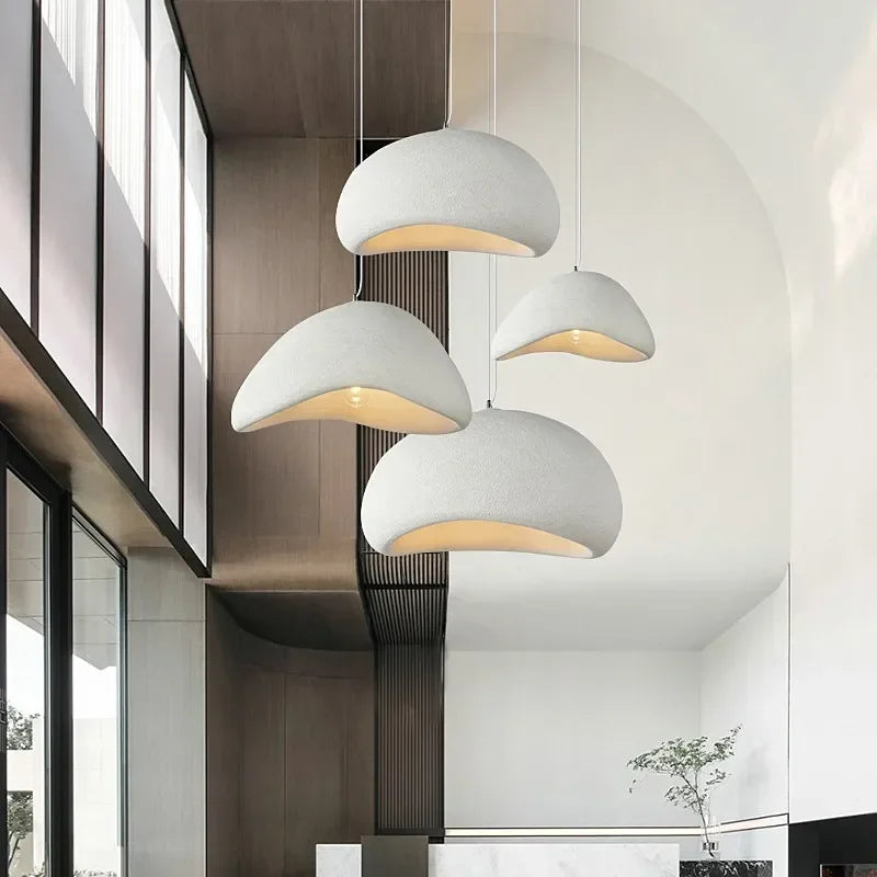 Cavelle geometrisk pendellampe med cement-look finish, 5 størrelser