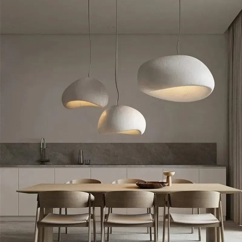 Cavelle geometrisk pendellampe med cement-look finish, 5 størrelser