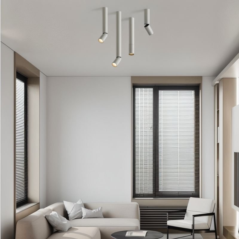 NovaBeam Adjustable Ceiling Light With Aluminum Body And Slim Cylindrical Heads