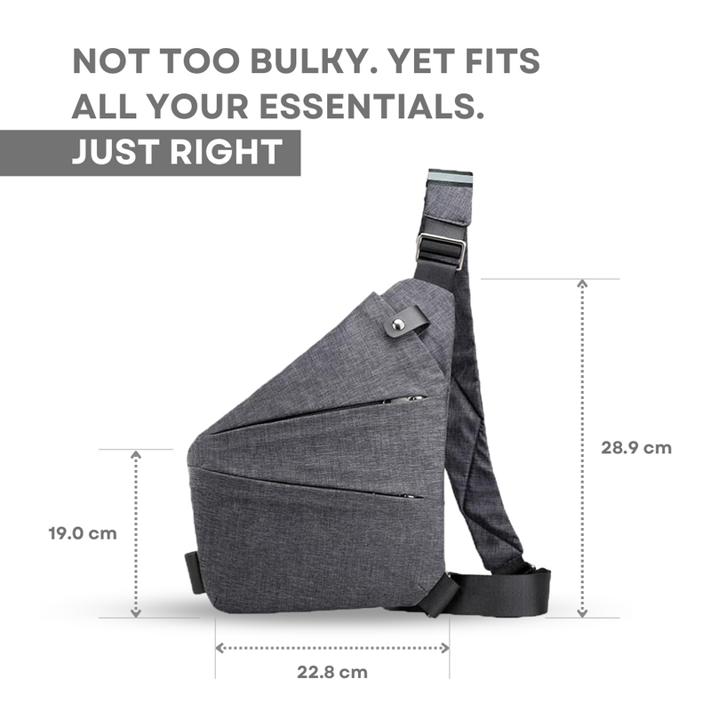 RFID-Blocking Anti-Theft Crossbody Travel Bag, Water-Resistant