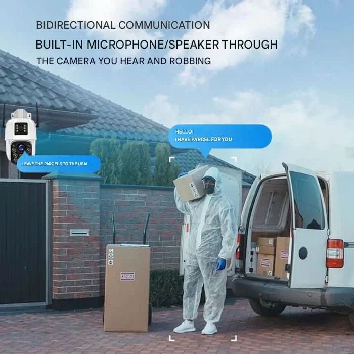 ソーラーパネル付きワイヤレス4Kセキュリティカメラ - Fioriscas