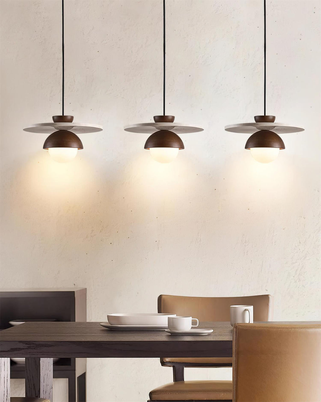 Ritta Pendant Light Glass Globe Travertine | Fioriscas