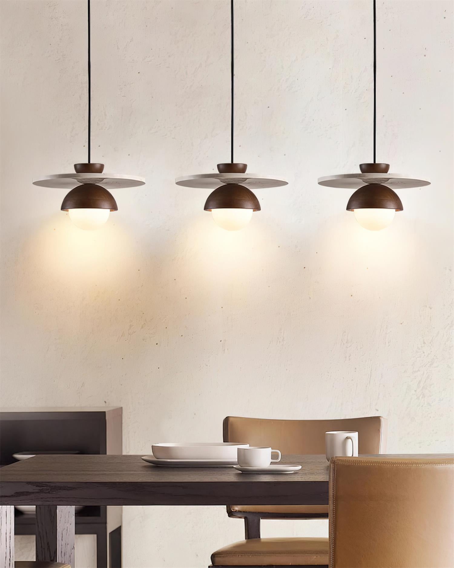 Ritta Pendant Light Glass Globe Travertine | Fioriscas