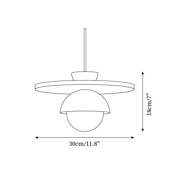 Ritta Pendant Light Glass Globe Travertine | Fioriscas