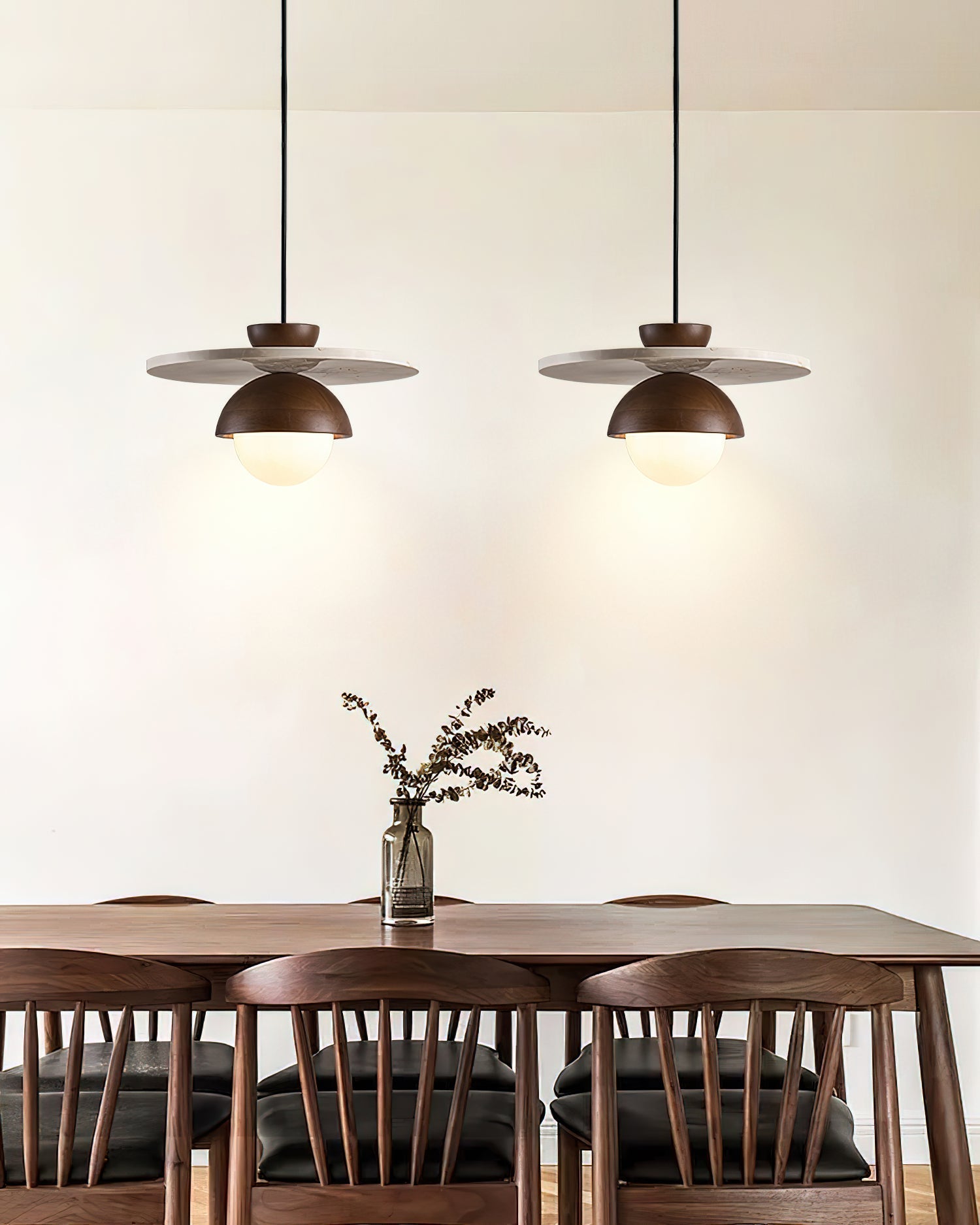 Ritta Pendant Light Glass Globe Travertine | Fioriscas