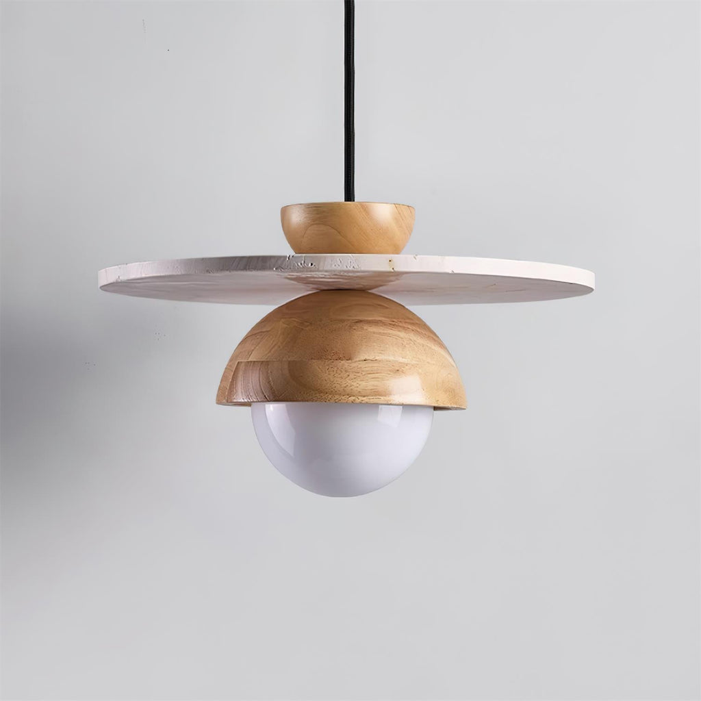 Ritta Pendant Light Glass Globe Travertine | Fioriscas
