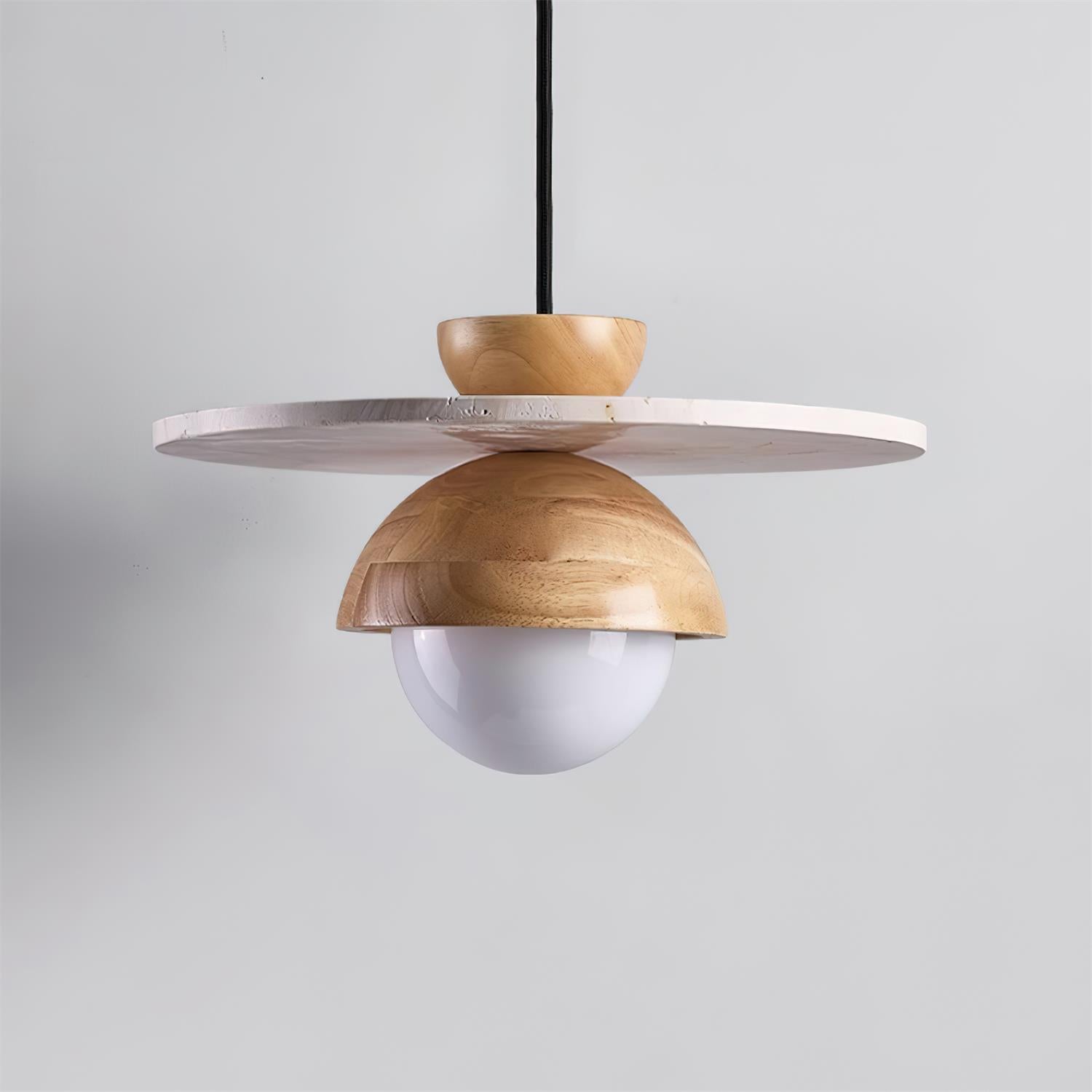 Ritta Pendant Light Glass Globe Travertine | Fioriscas
